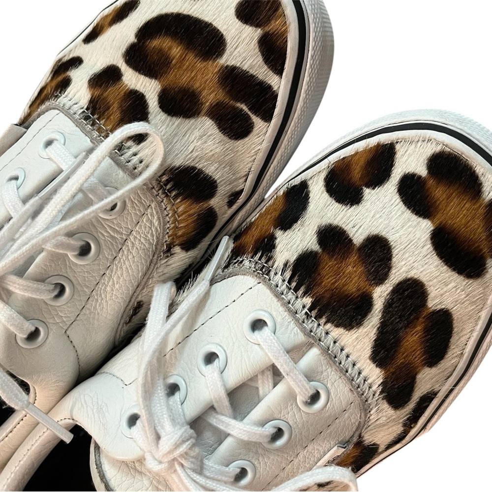 ✨VANS✨Era Calf Hair Leopard Print Leather Sneakers - Picture 6 of 8